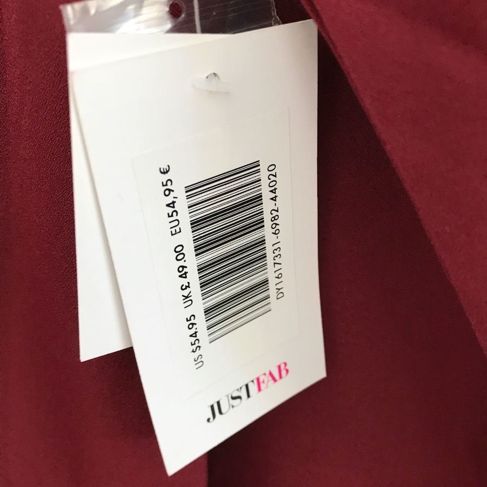 JustFab Pintuck Peasant Dress NEW S - Picture 8 of 8
